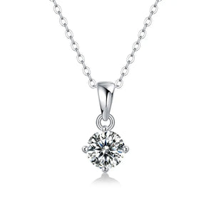 CT Moissanite Diamond Pendant Necklace 925 Sterling Silver