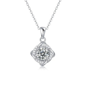 CT Moissanite Diamond Pendant Necklace 925 Sterling Silver