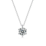 CT Moissanite Diamond Pendant Necklace 925 Sterling Silver