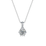 CT Moissanite Diamond Pendant Necklace 925 Sterling Silver