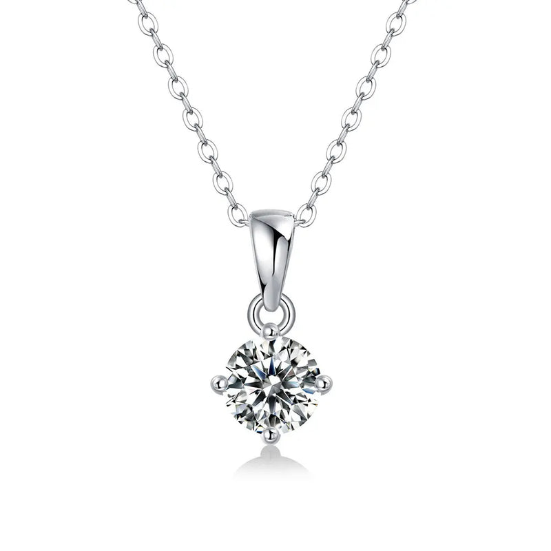 CT Moissanite Diamond Pendant Necklace 925 Sterling Silver