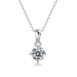 CT Moissanite Diamond Pendant Necklace 925 Sterling Silver