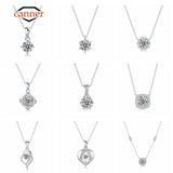 CT Moissanite Diamond Pendant Necklace 925 Sterling Silver