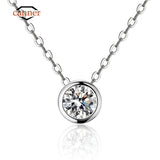 1CT Moissanite Pendant Necklace 925 Sterling Silver Wedding Party Jewelry