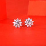1CT Moissanite Stud Earrings 925 Sterling Silver Diamond Earring Fine Jewelry