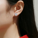 1CT Moissanite Stud Earrings 925 Sterling Silver Diamond Earring Fine Jewelry