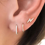 925 Stud Earrings Zircon 925 Sterling Silver Cartilage Earring Jewelry Gift