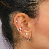 925 Silver Zircon Ear Cuff Clip Earrings for Women