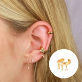 925 Silver Zircon Ear Cuff Clip Earrings for Women