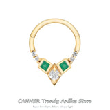 925 Silver Hoop Earrings Zircon Nose Piercing Cartilage Jewelry
