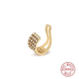 Women's 925 Sterling Silver Crystal Ear Cuffs