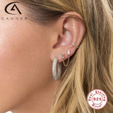S925 Sterling Silver Chain Earrings Geometry Creativity Jewelry