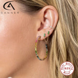 S925 Sterling Silver Chain Earrings Geometry Creativity Jewelry