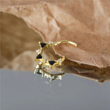 925 Silver Hoop Earrings For Cartilage With Zircon
