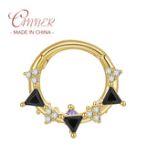 925 Silver Hoop Earrings For Cartilage With Zircon