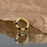 925 Silver Hoop Earrings For Cartilage With Zircon