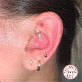Star Crown Teardrop Earrings 925 Sterling Silver Stud Earrings
