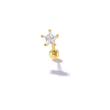 Star Crown Teardrop Earrings 925 Sterling Silver Stud Earrings