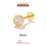 Irregular Zircon Earrings 925 Sterling Silver Piercing Stud Earrings