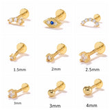 Irregular Zircon Earrings 925 Sterling Silver Piercing Stud Earrings