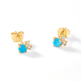 925 Sterling Silver Zircon Stud Earrings for Wedding
