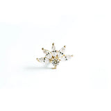 925 Silver Star Moon Stud Earrings Women Ear Piercing