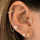 925 Sterling Silver Hoop Earring For Women Cartilage Ear Piercing Gift 18K