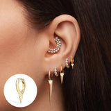 925 Silver Drop Earrings Geometry Design 18K Wedding Jewelry