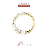 Crystal 925 Sterling Silver Earring Hoop Jewelry Wedding Piercing