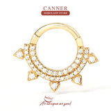 925 Silver Hoop Earring Diamond 18K Fine Jewelry