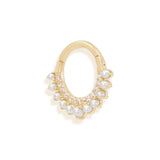 925 Sterling Silver Hoop Earrings Pearls Wedding Jewelry