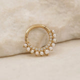 925 Sterling Silver Hoop Earrings Pearls Wedding Jewelry