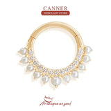 925 Sterling Silver Hoop Earrings Pearls Wedding Jewelry