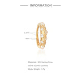 Crystal 925 Silver Hoop Earring Zircon 18K Wedding Jewelry