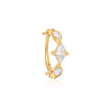Crystal 925 Silver Hoop Earring Zircon 18K Wedding Jewelry