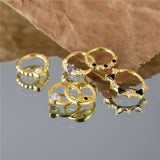 Triangular Zircon 925 Silver Earring Hoop Piercing Aros Fine Jewelry