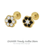 Flat Studs Lip Rings Stud Earrings 925 Silver Piercing Earrings