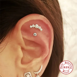 Flat Studs Lip Rings Stud Earrings 925 Silver Piercing Earrings