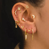 925 Sterling Silver Small Stud Earrings for Women Ear Cartilage