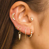 925 Sterling Silver Small Stud Earrings for Women Ear Cartilage