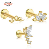 925 Sterling Silver Small Stud Earrings for Women Ear Cartilage