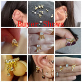 925 Sterling Silver Stud Earring Zircon Tassel Wedding Party