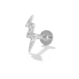 925 Silver Lightning Stud Earrings for Women Bijoux Femme Threaded Jewelry