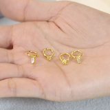 925 Silver Nose Ring Hoop Earring Zircon Cartilage Piercing