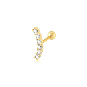 925 Silver Tragus CZ Labret Lip Ring Cartilage Piercing Earrings