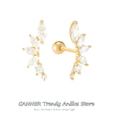 925 Silver Tragus CZ Labret Lip Ring Cartilage Piercing Earrings