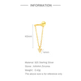 925 Silver Tassel Drop Earrings for Women