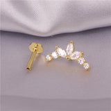 Crystal 925 Silver Earring Studs for Women Wedding Jewelry