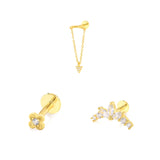 Crystal 925 Silver Earring Studs for Women Wedding Jewelry