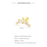 Crystal 925 Silver Earring Studs for Women Wedding Jewelry